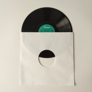 12 LP White Kraft Paper Record Album hüvelyek közép lyukkal