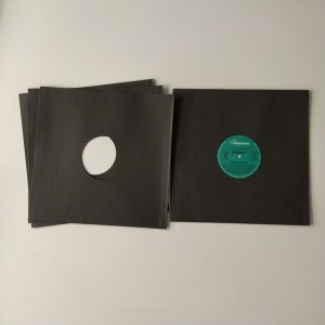 33RPM fekete papír, vinil LP lemez tárolására szolgáló belső hüvelyek védelme