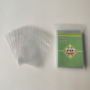 Kristálytiszta, normál euró méretű kártyahüvely, 59x92mm-es társasjátékkártya hüvelyek